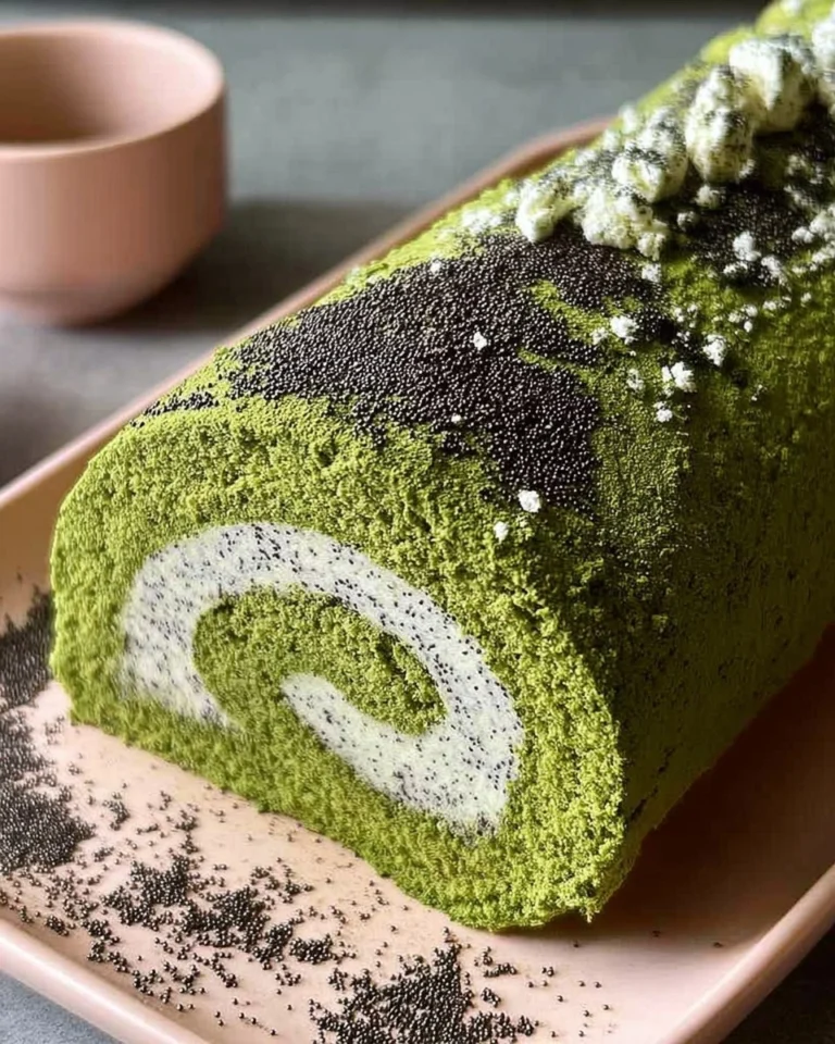 Matcha-Swiss-Roll-Cake-with-Black-Sesame-Mousse-Recipe