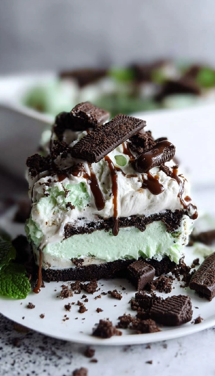 Mint Oreo Ice Cream Dessert