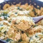 One Pot Spinach Artichoke Chicken Orzo 106 One-Pot-Spinach-Artichoke-Chicken-Orzo-Recipe