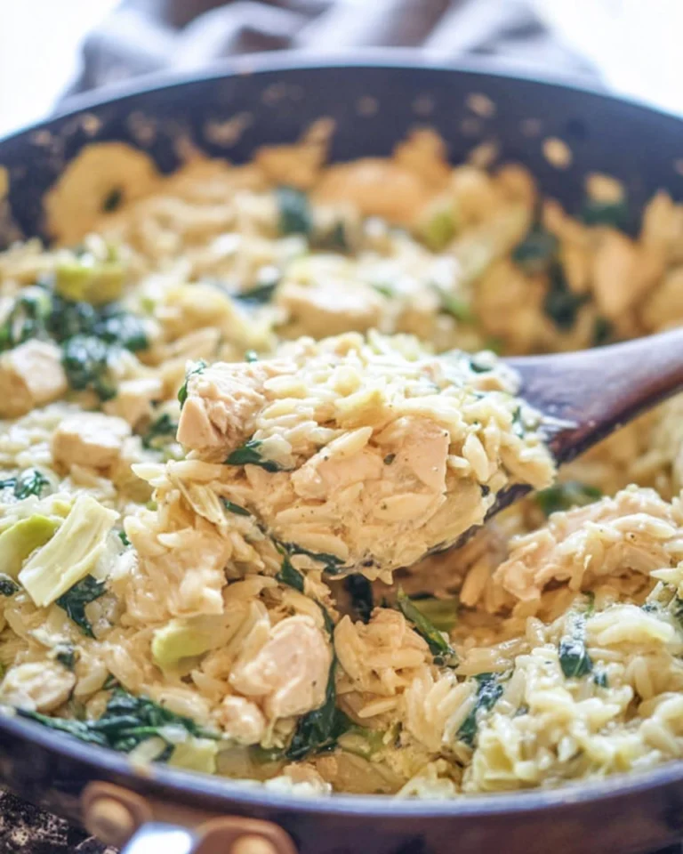 One-Pot-Spinach-Artichoke-Chicken-Orzo-Recipe