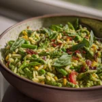 Spring Orzo Pasta Salad with Creamy Basil Vinaigrette 136 Spring-Orzo-Pasta-Salad-with-Creamy-Basil-Vinaigrette-Recipe