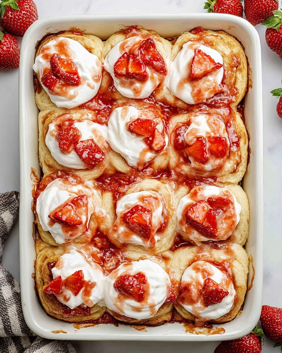 Strawberry Shortcake Cinnamon Rolls