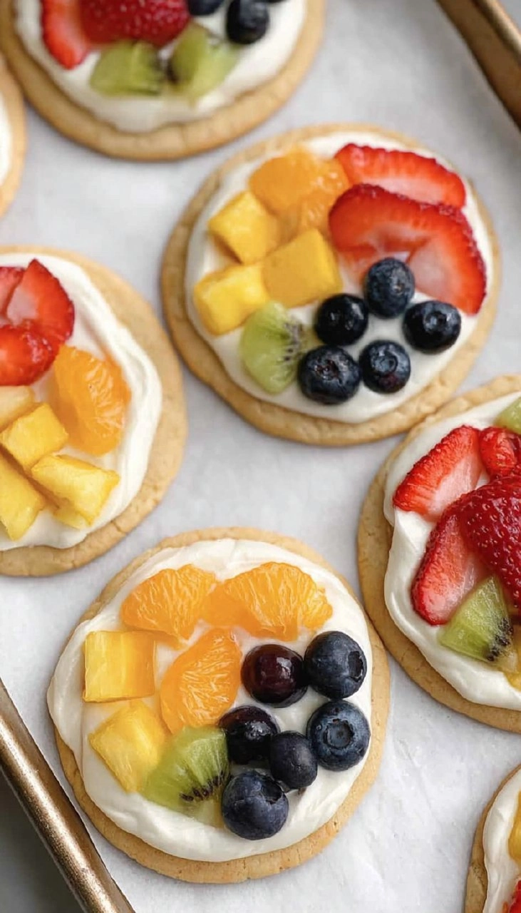 Sugar Cookie Fruit Pizzas