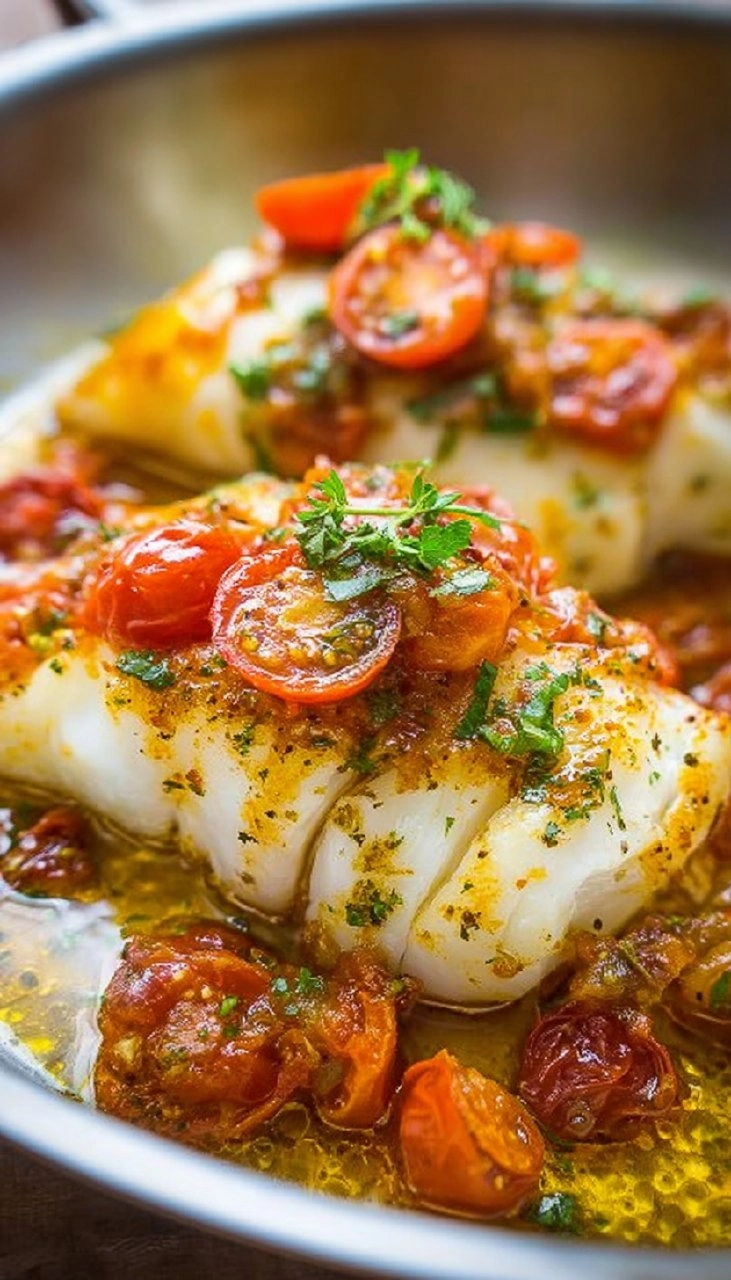 Pan-Seared Cod Recipe (with The Best Tomato Basil Sauce) 100 Pan-Seared Cod Recipe (with The Best Tomato Basil Sauce)