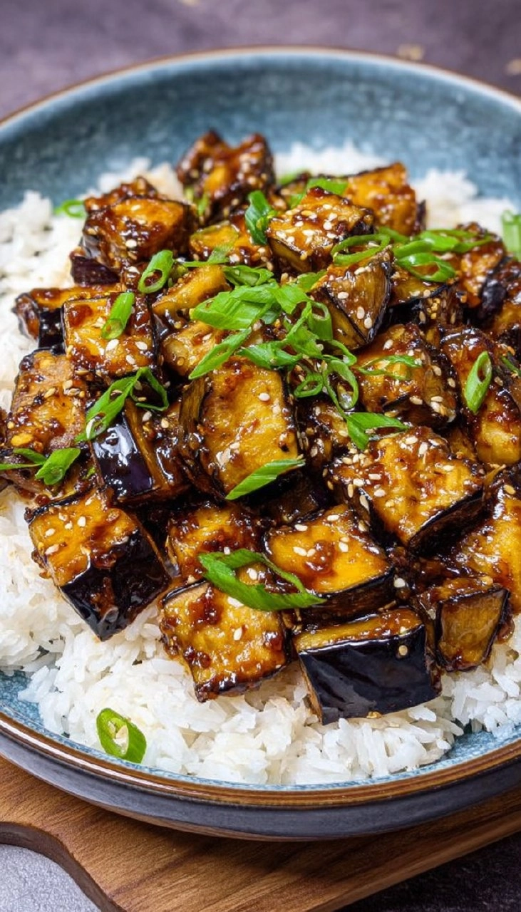 Sticky Teriyaki Eggplant