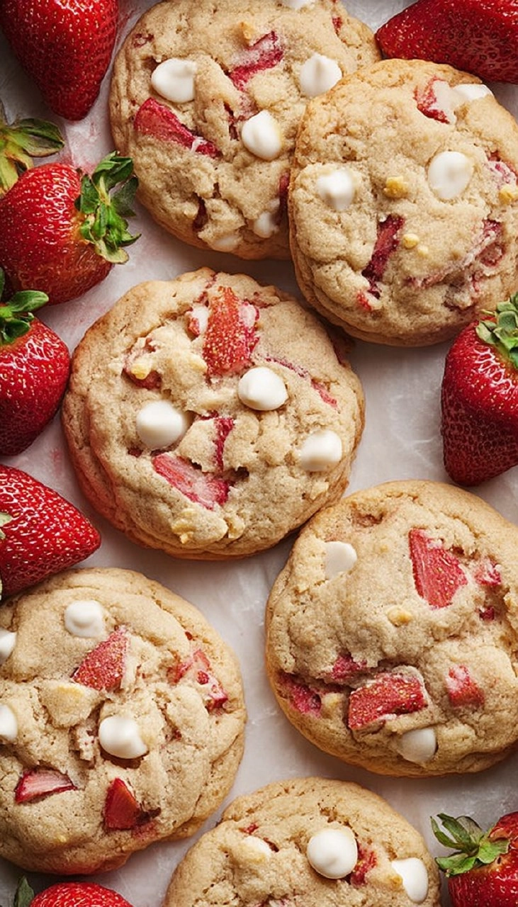 Strawberries and Cream Cookies (The Best Strawberry Flavor!) 105 Strawberries and Cream Cookies (The Best Strawberry Flavor!)