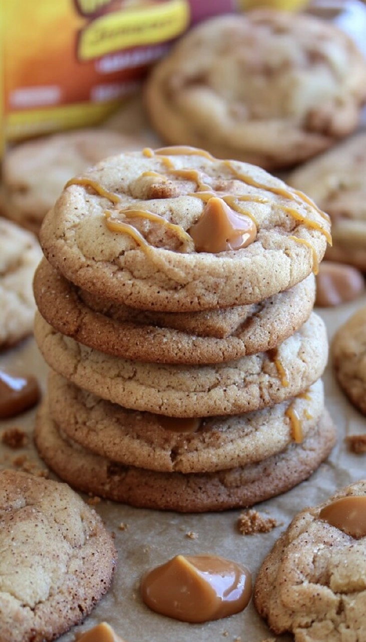 Caramel Apple Cider Cookies