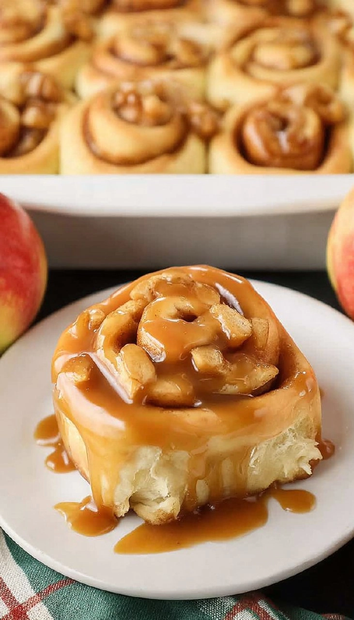 Caramel Apple Cinnamon Rolls