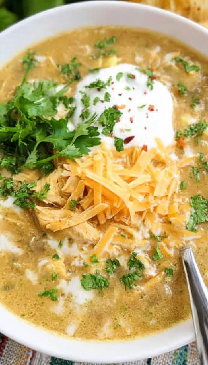 Green Chile Chicken Enchilada Soup