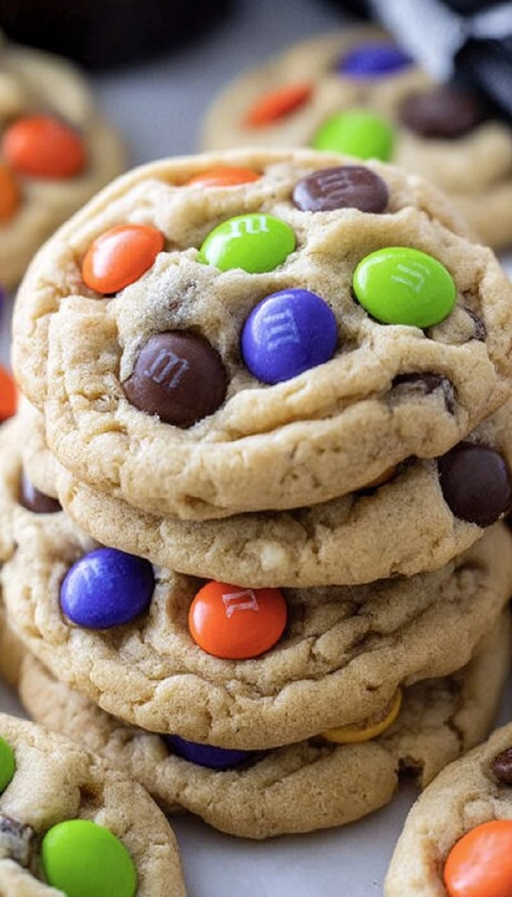 Halloween M&M Cookies 95 Halloween M&M Cookies