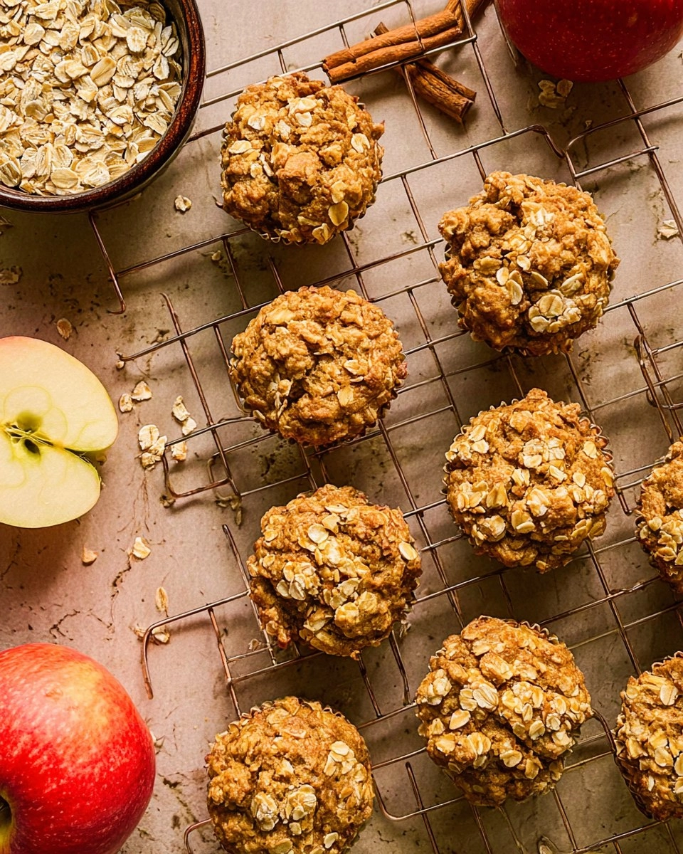Healthy Apple Oatmeal Muffins (One Bowl)