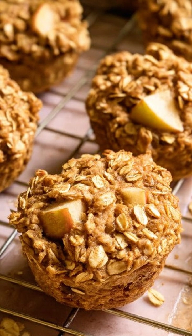 Healthy Apple Oatmeal Muffins (One Bowl)
