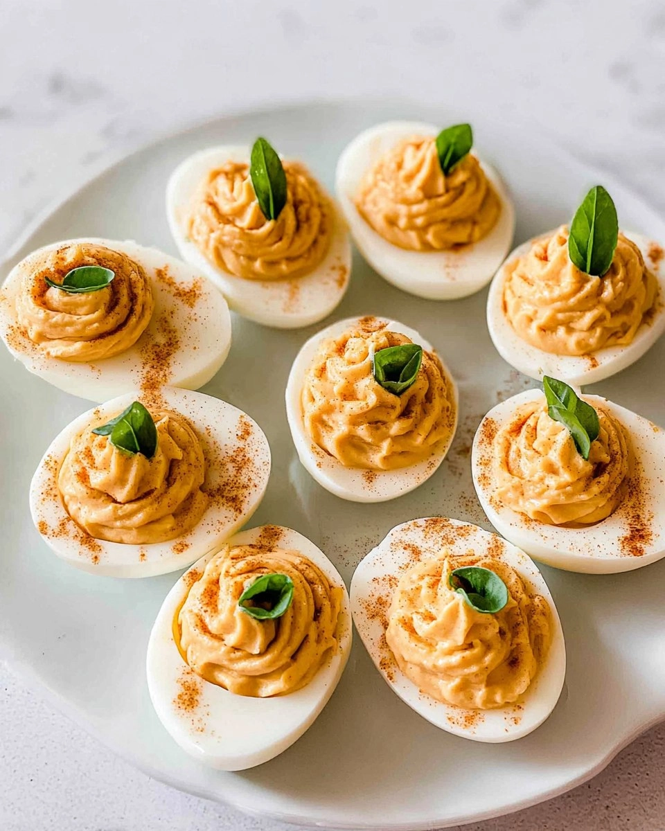 Pumpkin Deviled Eggs