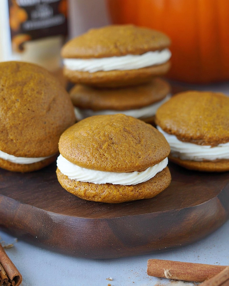 Pumpkin Whoopie Pies with Cream Cheese Filling
