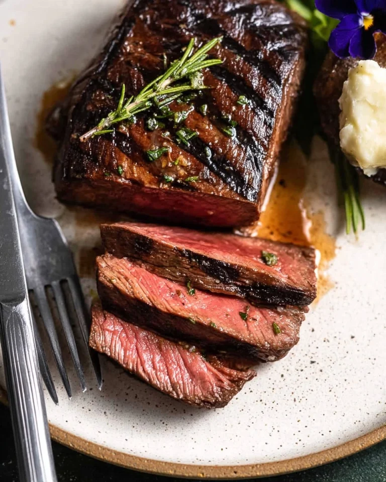 Marinated-Venison-Steak-with-Garlic-Herb-Butter-Recipe