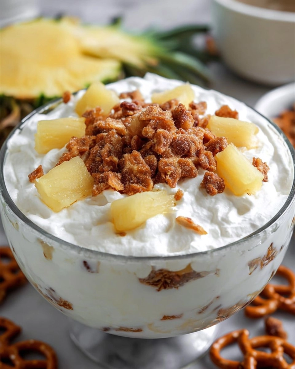 Pineapple Pretzel Salad Fluff